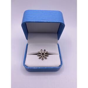 Sterling Silver Flower Pin By Leeds And Son On Original Box
